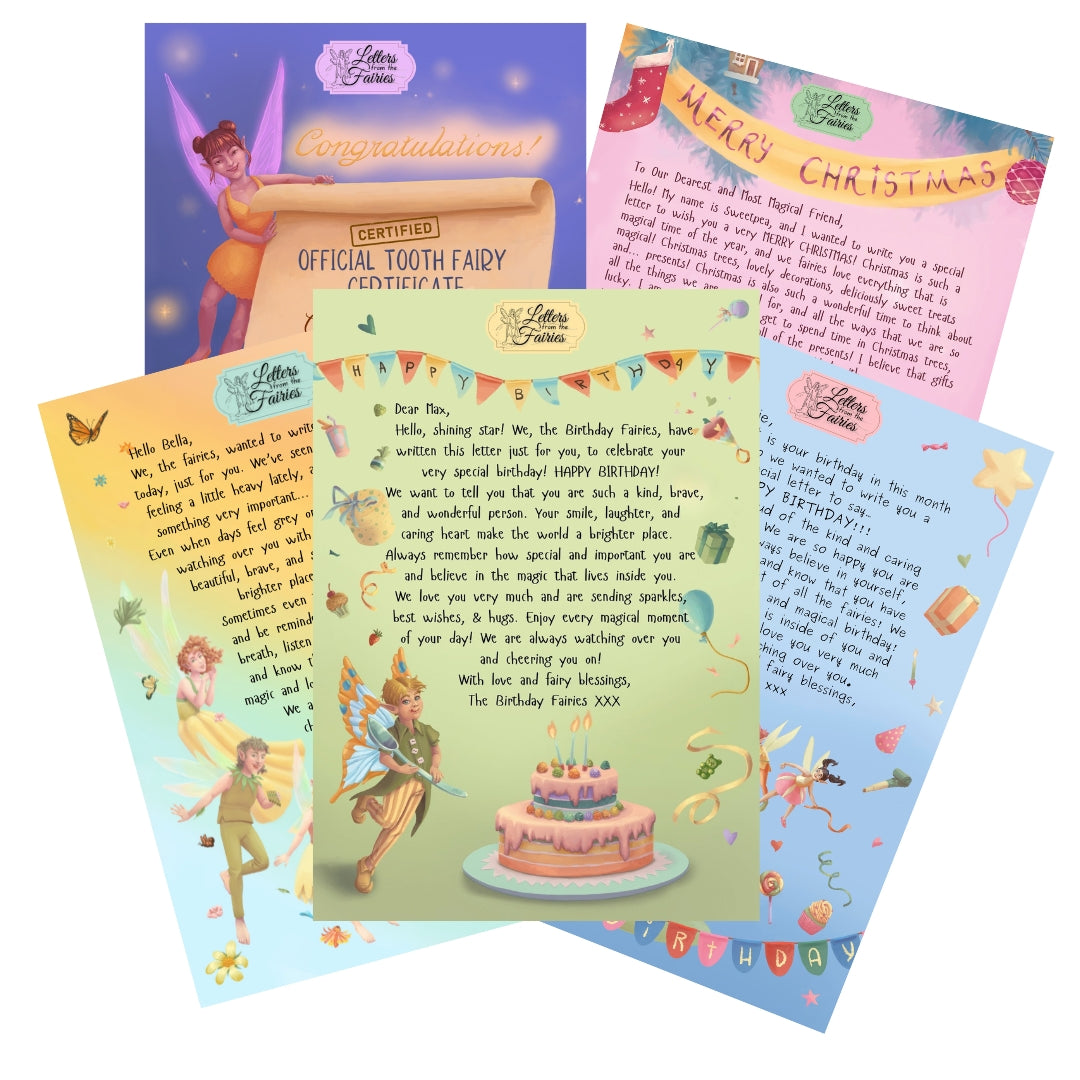 Pink birthday fairy letter – whimsical birthday message for kids