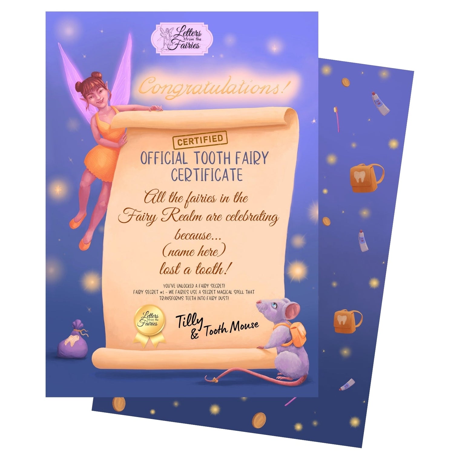 ✨New Tooth Fairy Certificate!