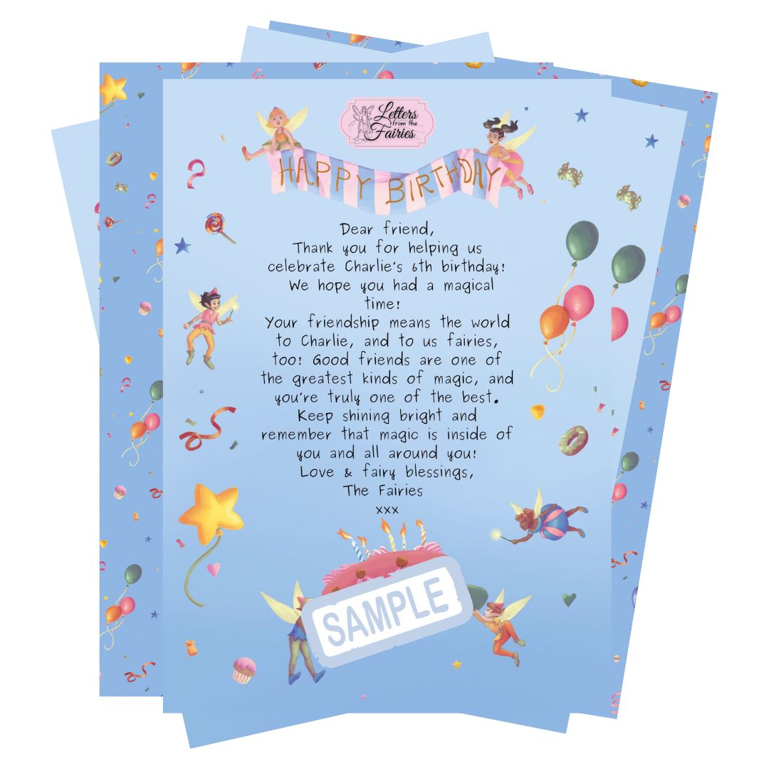 Fairy Party Letter Pack + Bonus Birthday Letter