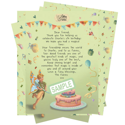 Fairy Party Letter Pack + Bonus Birthday Letter