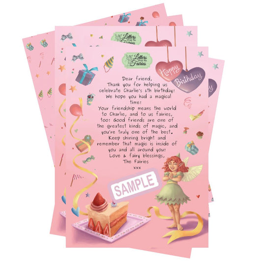 Fairy Party Letter Pack + Bonus Birthday Letter